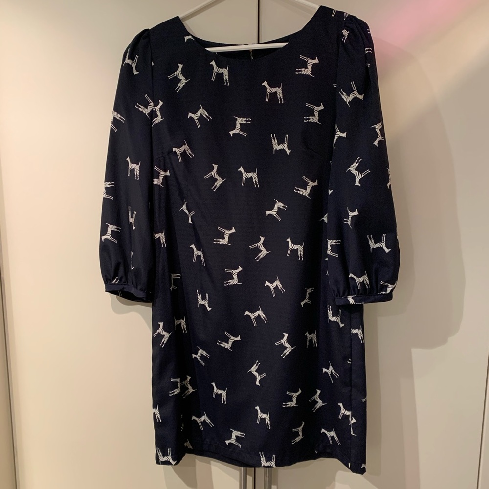 Navy Blue Zebra Dress- NWT